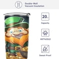 thumbnail image 4 of SKYSONIC St. Patrick's Day Tumbler Stainless Steel Double Wall Vacuum Reusable Insulated Mug with Straw and Built-in Coaste for Cold and Hot Beverages, 12oz, 4 of 7