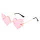 thumbnail image 1 of Gafas de sol para mujer XianweiShao Personalidad europea y americana Metal Coloridas Sin Marco Rosa, 1 of 1