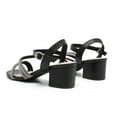 thumbnail image 5 of Womens Sandals Dressy Chunky Heels Low Block Open Toe Sandals Dress Party Shoes Black Size 5.5, 5 of 6