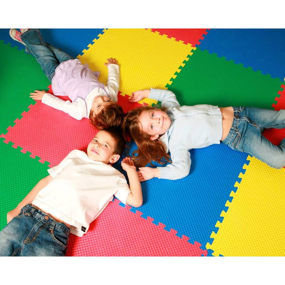 Norsk Multicolor 24 in. x 24 in. EVA Foam Solid Color Multi-Purpose Interlocking Tile (20-Tile)