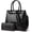 Black, variant on Purses and Handbags for Women Fashion Ladies Crocodile Pattern PU Leather Top Handle Satchel Shoulder Tote Bags
