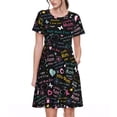 thumbnail image 1 of Balery I love you Mom Vestidos sueltos de manga corta para mujer, vestidos de verano 2025, vestidos casuales de corte A con vuelo., 1 of 6
