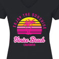 thumbnail image 4 of Inktastic Summer Enjoy the Sunshine Venice Beach California in Pink Women's V-Neck T-Shirt, 4 of 5