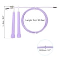thumbnail image 2 of Uxcell Speed Jump Rope Adjustable Speed Skipping Rope with Storage Bag and Spare Parts Light Purple, 2 of 6