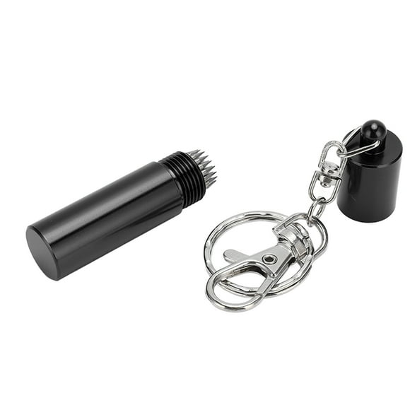 Pool Cue Tip Shaper, 2.3x0.6in Billiard Snooker Pool Cue Tip Tool Shaper Cue Tip Shaper with Keychain for Continuously Puncture of the Skin