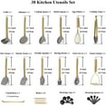 thumbnail image 5 of Just Houseware Kitchen Utensils Set Titanium Gold Silicone and Stainless Steel, 38 pcs, 5 of 9