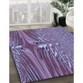thumbnail image 2 of Ahgly Company Indoor Round Patterned Purple Mimosa Purple Area Rugs, 6' Round, 2 of 6