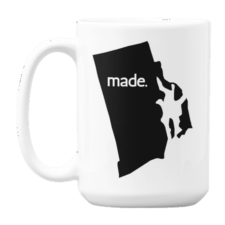 

Rhode Island Made & RI USA State Map US Citizen Coffee & Tea Mug Cup (15oz)