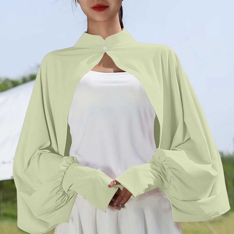 Miluxas Women Sun Protection Shawl Cape with Thumb Hole