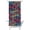 boho-1402, variant on Small Stall Narrow Shower Curtain 36"W x 72"L – Tropical Bohemian Leaves, Mid-Century Abstract Boho Botanical Bathroom Decor, Vintage Floral Palm Leaf Pattern, Rustic Tribal Folk Style