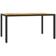 thumbnail image 2 of vidaXL 5 Piece Garden Dining Set with Cushions Black Poly Rattan, 2 of 5