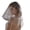White, variant on Yokua Small Round Wedding Veils With Shimmering Pearls Beadwork Seethrough Sheer Veils