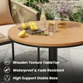 thumbnail image 3 of STARY Outdoor Side Table, Outdoor Dining Table of Patio Furniture Set, Plastic Wood-like Top Outdoor Bistro Table for Lawn, Deck, Backyard, Poolside, 3 of 8