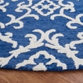 thumbnail image 5 of SAFAVIEH Blossom Cletus Geometric Wool Area Rug, Navy/Ivory, 6' x 6' Round, 5 of 10