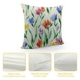 thumbnail image 4 of Creowell Spring Floral Pillow Covers Watercolor Colorful Flowers Throw Pillow Covers Summer Colorful Pillowcase Seasonal Farmhouse Cushion Cover for Home Couch Sofa Outdoor Decor 24x24in, 4 of 5