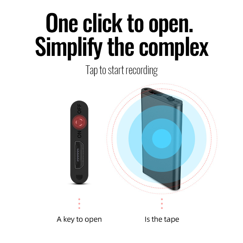CJBZLCPCOO Q1 strong magnetic MP3 high definition noise reduction AI intelligent voice recorder, conference recorder