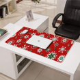 thumbnail image 3 of Long Mouse Pads for Desk,Red Christmas Snowflake Pattern Desk Mats on Top Of Desks, Desk Mouse Pad Extra Large with 3mm Non-Slip Base and Stitched Edge for Gaming,Office,Work,Home 31.5x15.7in, 3 of 5