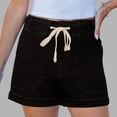 thumbnail image 2 of Summer Jean Shorts For Womens Plus Size Fashion Loose Drawstring Denim Shorts with Pockets Trendy Shorts, 2 of 4