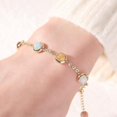 thumbnail image 4 of Pulsera de piedra natural (longitud 20 cm), pulsera con dijes de cristal de colores, pulsera elástica, joyería de piedras preciosas, 4 of 5