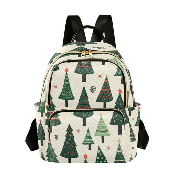 Quilted Backpack Fashion Backpack 10.23*5.11*12.59 Inch Women's Fashion Backpack Picnic Shopping Travel Out Sports backpack Christmas Tree Cartoon4