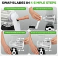 thumbnail image 3 of NutriChef 3-in-1 Cheese Grater & Shredder – Rotary Hand-Crank Grater with Strong Suction Base & Safety Lock, Includes 3 Drum Blades for Fine, Medium & Strip Cuts, Black, 3 of 5