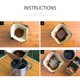 thumbnail image 4 of Filtro De Goteo De Café Plegable Filtro De Café De Cono Plegable De Goteo De Café Portátil Filtro De Café De Acero Inoxidable Portátil Soporte De Estante De Filtro De Café ANGGREK  No, 4 of 7