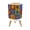 Color 2, variant on Small Trash Can with Lid Seamless watercolor floral pink flowers green leaves 1.8 Gallon Dog Proof Trash Can Round Garbage Can Waste Bin Wastebasket for Bathroom Bedroom Living Room