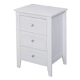 thumbnail image 4 of Glavbiku Modern White 3 Drawer Nightstand with USB Ports & Power Outlets for Bedrooms,Adult, 4 of 11