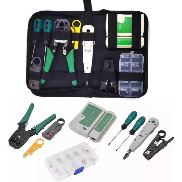 Probador De Red De Cables Kit Herramientas Red Rj11/12 Rj45