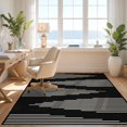 thumbnail image 3 of Design&I 2'x3' Ultra Soft Door Mat, Black White Abstract Design Accent Geometric Horizontal Lines for Modern Decor Fluffy Washable Easy Care Indoor rug for Bedside Entryway, 3 of 3