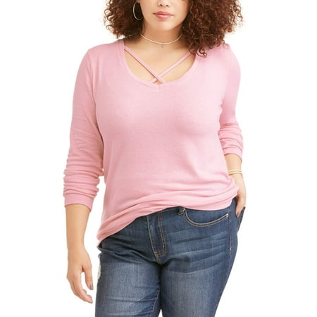 Poof! Junior Plus Strappy Vee Tee