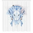 thumbnail image 3 of Ambesonne Kabuki Shower Curtain, Fox Kitsune, 69"Wx70"L, Pale Blue White Beige, 3 of 3
