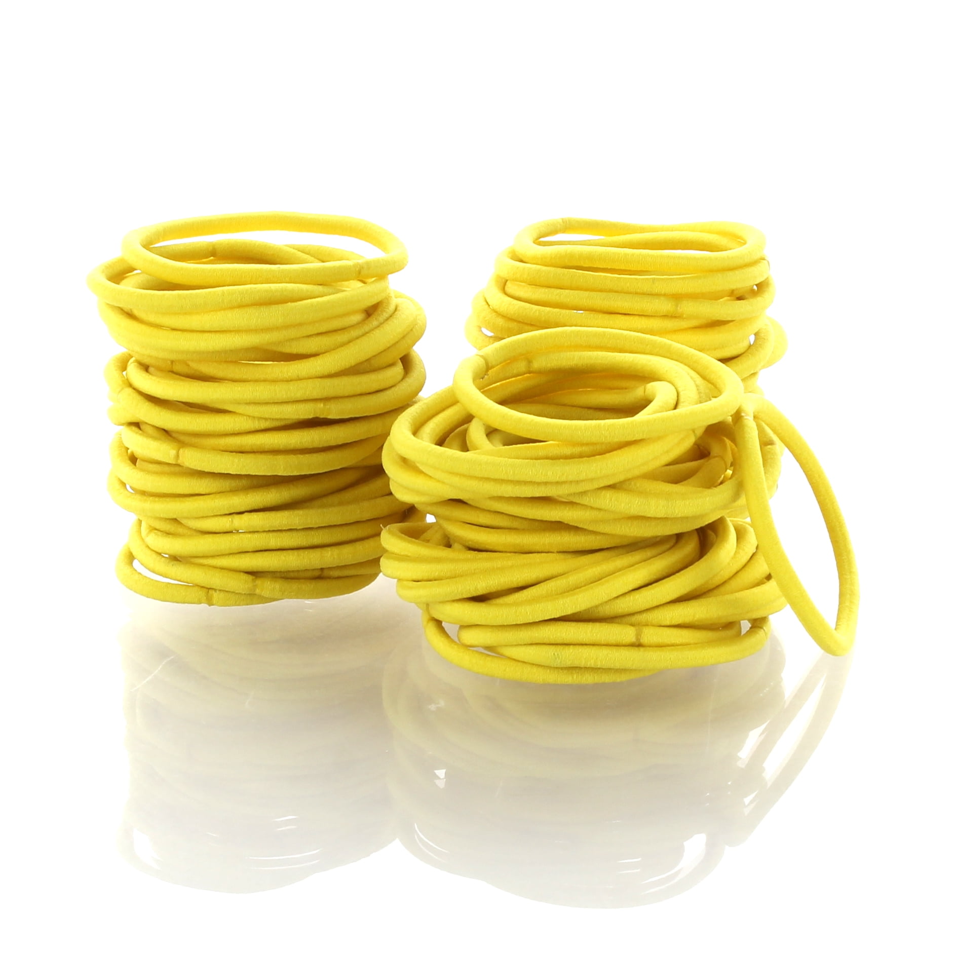 Hair Elastics Hair Ties, Professional Grade Ponytail Holders Yellow