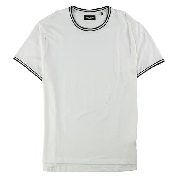 Camiseta básica con ribete Kenneth Cole para hombre color blanco XXL