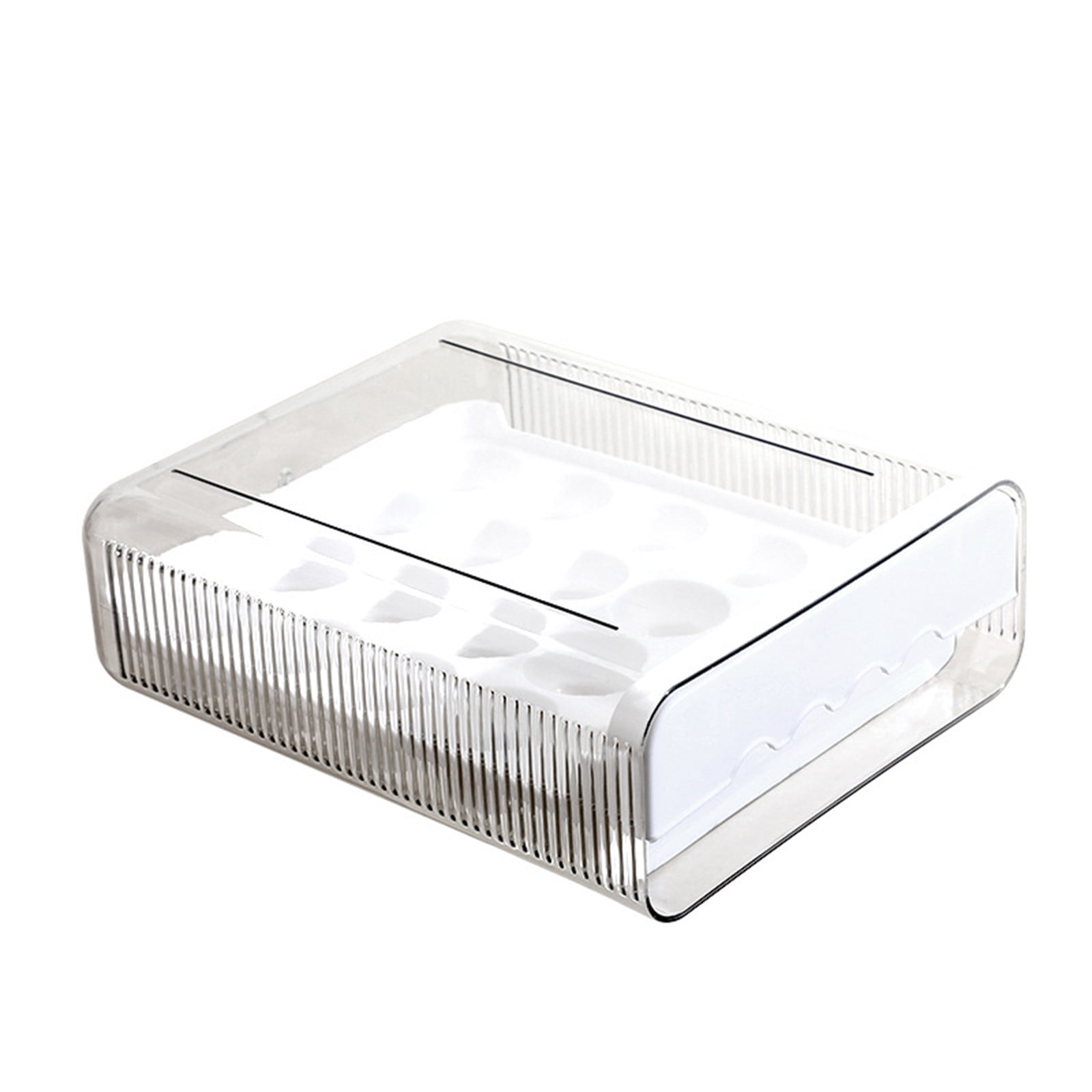 Egg Storage Box Refrigerator Egg Holder Container Large Capacity Airtight Food Organizer Easy Access Durable Plastic Storage for Kitchen Pantry Breakfast Meal Prep Home Use