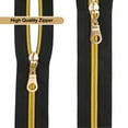 thumbnail image 3 of TSV 19.7ft Nylon Zippers Tape, Sewing Crafting Black Zipper with 30pcs Metal Sliders, 3 of 8