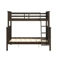 thumbnail image 3 of Linon Brigitte Kid's Twin over Full Convertible Bunk Bed with Built-In Ladder, Walnut, 3 of 8