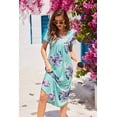 thumbnail image 4 of Oudiya Women Long Nightgown Short Sleeve House Dress Pleated Full Length Moo Moos Loungwear S-4XL, 4 of 6