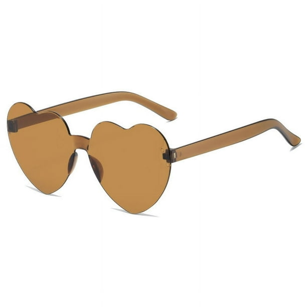 Gafas de sol con forma de corazón de melocotón para hombre y mujer