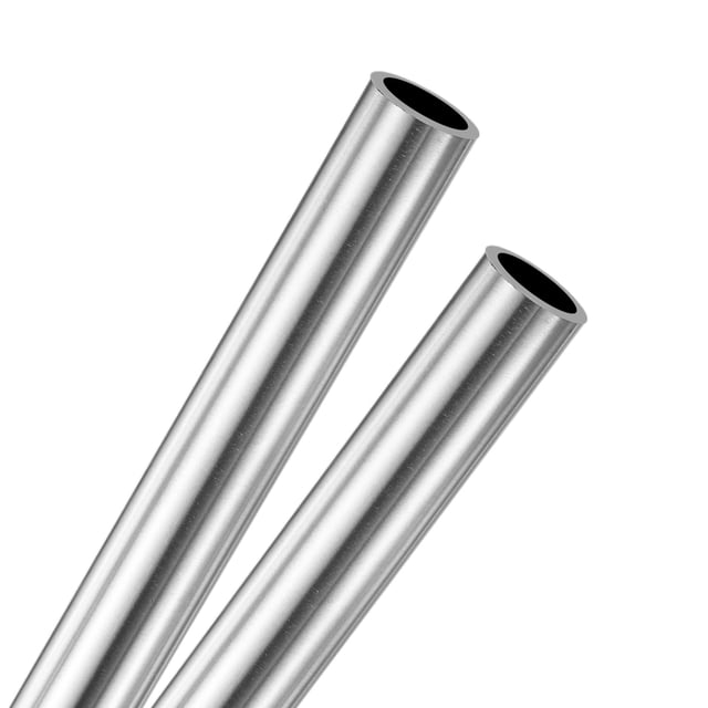 Tubo de acero inoxidable 304 Uxcell 2Pack, 7mm OD 1mm de grosor de pared 300mm L tubería recta