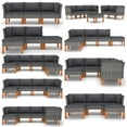 thumbnail image 4 of vidaXL Middle Sofas 2 pcs Poly Rattan and Solid Eucalyptus Wood, 4 of 10