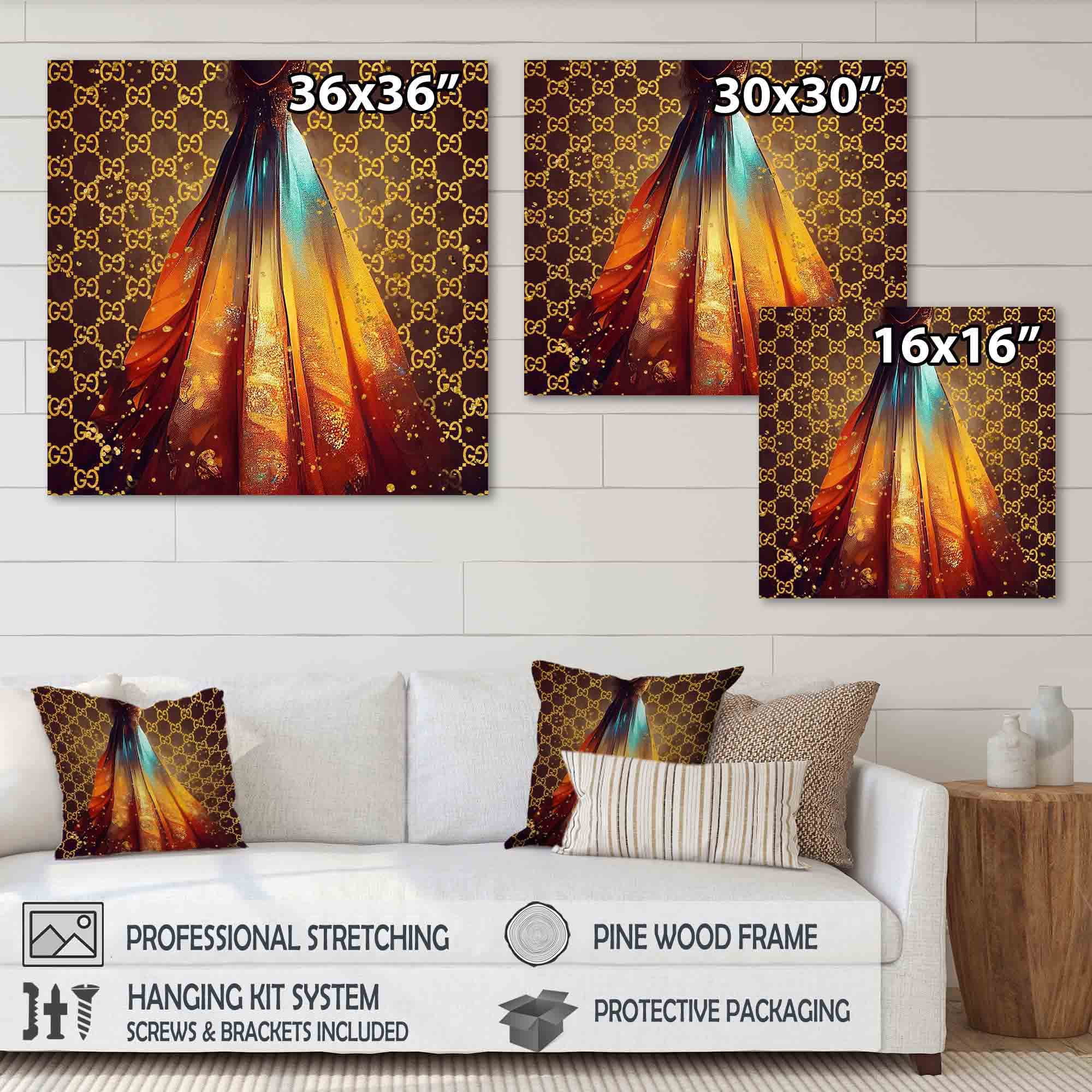 Designart Vibrant High End Ball Gown I Canvas Wall Art