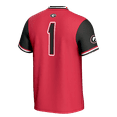 thumbnail image 3 of Unisex GameDay Greats #1 Red Georgia Bulldogs Lightweight Softball Jersey, 3 of 4