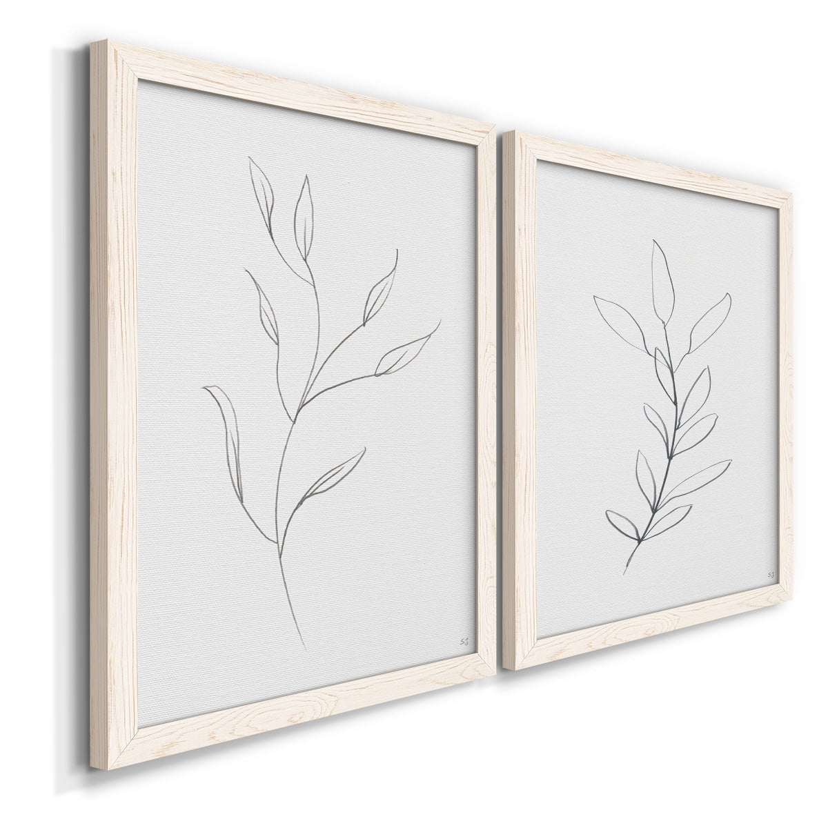Botanical Gesture I - Premium Framed Canvas 2 Piece Set - Ready to Hang