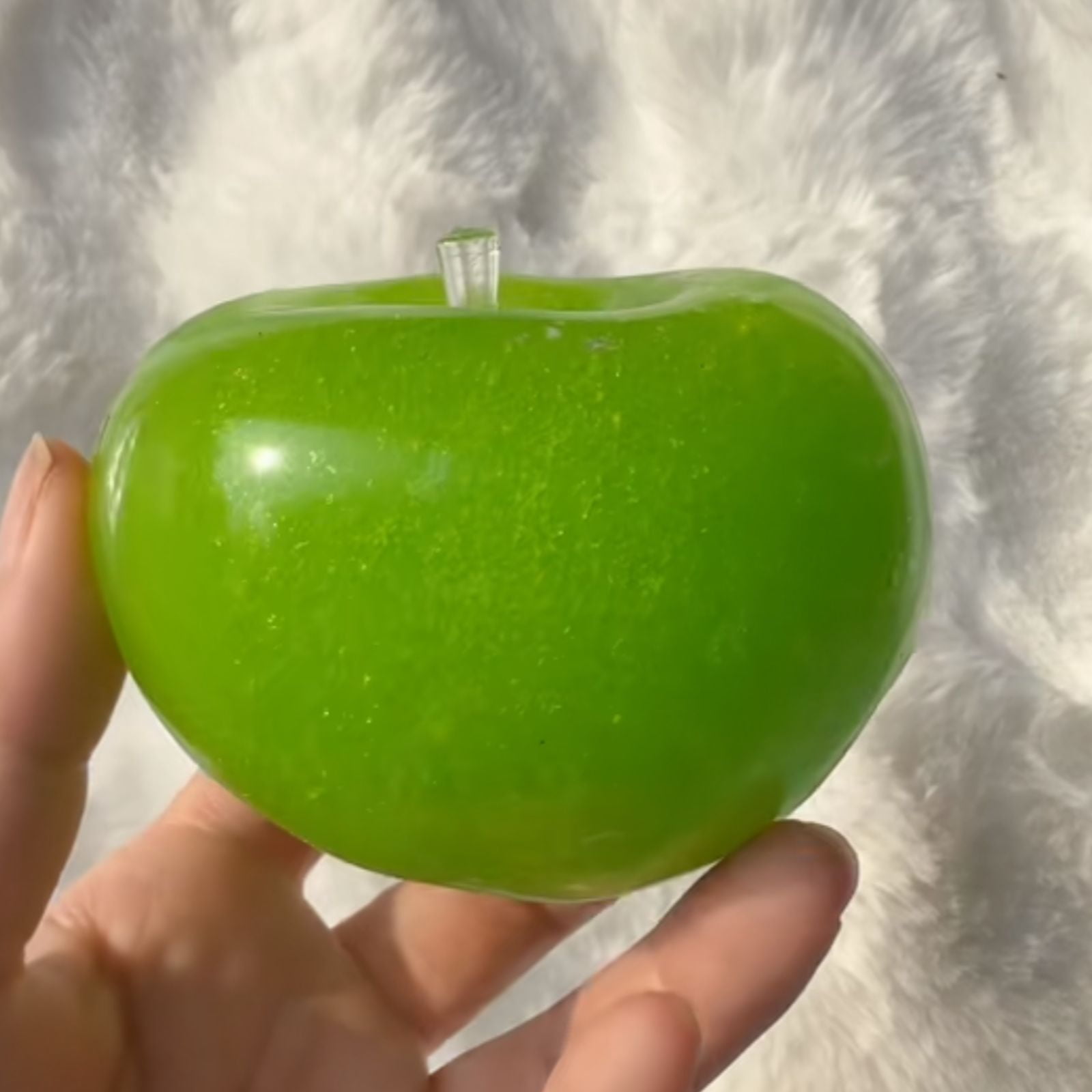 Green Apple Squishy , Slow Rising Smoothie Apple Squishies , Fruit Squeeze Fidget Toy for Stress Relief & Anxiety Relaxation 2026