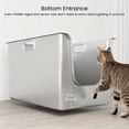 thumbnail image 5 of Stainless Steel Cat Litter Box 20"L x 12.2"W x 11.8"H High Sides for Big & Multiple Cats, 5 of 9