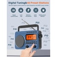 thumbnail image 3 of Digital AM FM Shortwave Radio with Best Reception,4000mAh Rechargeable Portable Radio with NOAA Weather Alert, Big Speaker, Digital Tuner and Stereo, 3 of 8