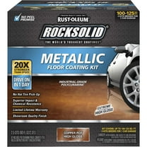 Copper Pot, RockSolid Polycuramine High- Gloss Metallic Floor Coating Kit-286894, 70 oz