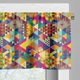 thumbnail image 3 of Ambesonne Colorful Valance Pack of 2, Modern Triangles, 54"X18", Multicolor, 3 of 5