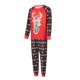 thumbnail image 2 of Pijama familiar Navideño con juego de camisetas impresas en ciervos de manga larga con pantalones impresos en la nieve ; Papá-XXL, 2 of 5